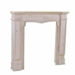 Cornice Camino Legno Bianco Shabby Cm108
