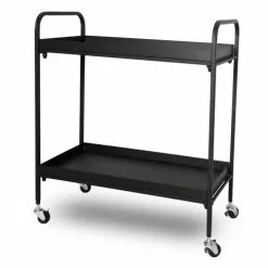 Carrello Cucina Ferro Nero Due Piani