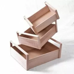 Cassetta Legno Abete Naturale C/manici