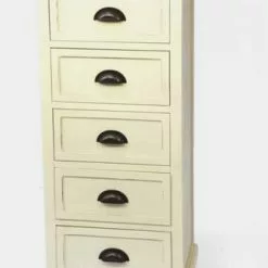 Cassettiera Crema 5 Cassetti