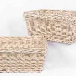 Cesto Bici Rettangolare Vimini Naturale