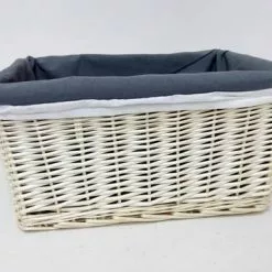 Cesto Naturale Fodera Grigia