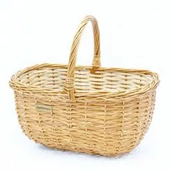 Cesto Olandese Con Manico Vimini Spezzato Cm 40x32