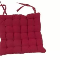 Cuscino Per Sedia Rosso Bordo Pois 40x40