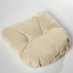 Cuscino Cotone Trapuntato Ecrù Per Poltroncina