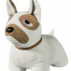 Fermaporta Cane Bulldog Francese Bianco