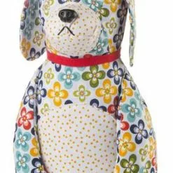 Fermaporta Cane Seduto Fiorellato