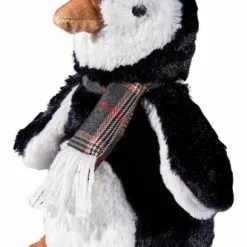 Fermaporta Pinguino Bianco E Nero Con Sciarpa