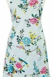 Grembiule Cotone Fiori Aviary Azzurro Ulster Weavers