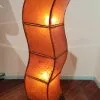 Lampada Etnica Pelle Arancio Sagomata 120h
