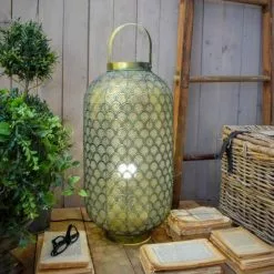 Lampada Lanterna Medina Metallo Traforato 58h