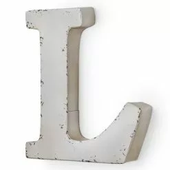 Lettera Metallo L Bianca