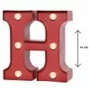 Lettera Metallo Rossa Luminosa H