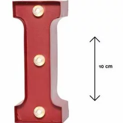 Lettera Metallo Rossa Luminosa I