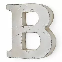 Lettera Metallo B Bianca