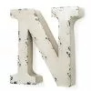 Lettera Metallo N Bianca