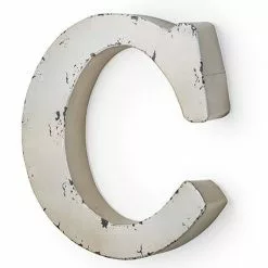 Lettera Metallo C Bianca
