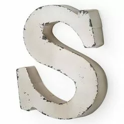 Lettera Metallo S Bianca