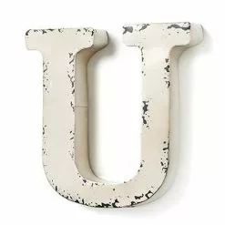 Lettera Metallo U Bianca