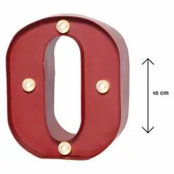 Lettera Metallo Rossa Luminosa O