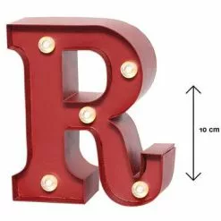 Lettera Metallo Rossa Luminosa R