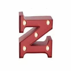 Lettera Metallo Rossa Luminosa Z