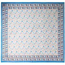 Mezzero Telo Arredo Camogli Fiori Arancio Azzurro 270x270