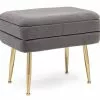 Panca Contenitore Singola Velluto Grigio Piedi Oro -Vendite Cucina e tavola panca contenitore singola velluto grigio piedi oro thumbnail 500x500 70