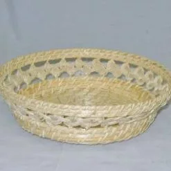 Paniere Tondo Midollo Lavorato Cm 24
