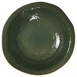 Piatto Fondo Verde Porcellana Collezione Mediterraneo