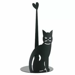 Portascottex Da Tavolo Gatto Nero Metallo
