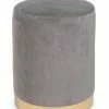 Pouf Cilindro Velluto Grigio Fascia Oro 40h -Vendite Cucina e tavola pouf cilindro velluto grigio 35x40h thumbnail 500x500 70