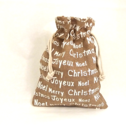 Sacco Iuta Scritta "merry Christmas" Piccolo 26x34