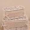 Scatola Intreccio Rattan Bianca Con Fodera Perle -Vendite Cucina e tavola scatola intreccio rattan bianco fodera perle thumbnail 500x500 70