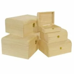 Scatola Legno Grezzo Bauletto