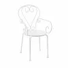 Sedia Con Braccioli Metallo Bianco Modello Romantique -Vendite Cucina e tavola sedia con braccioli ferro bianco modello romantique thumbnail 500x500 70