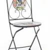 Sedia Ferro Nero Pieghevole Con Piastrelle Colorate Ceramica Paloma -Vendite Cucina e tavola sedia ferro pieghevole con mosaico paloma thumbnail 500x500 70