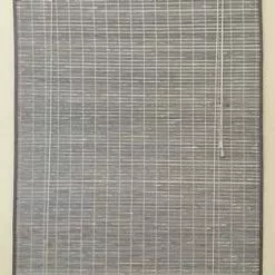 Tenda Bambu' Grigio Chiaro Decapè Tessitura Bianca Avvolgibile