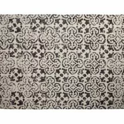 Tappeto Cotone Fiori Marrone Decoro Vintage 120x180