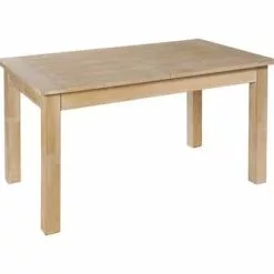 Tavolo Pranzo Rettangolare Legno Olmo Naturale Allungabile 150x85
