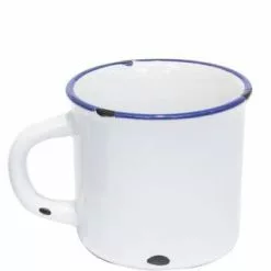 Tazzina Caffè Smaltata Bianca