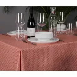 Tovaglia Plastificata Rosa Corallo Disegno Riad